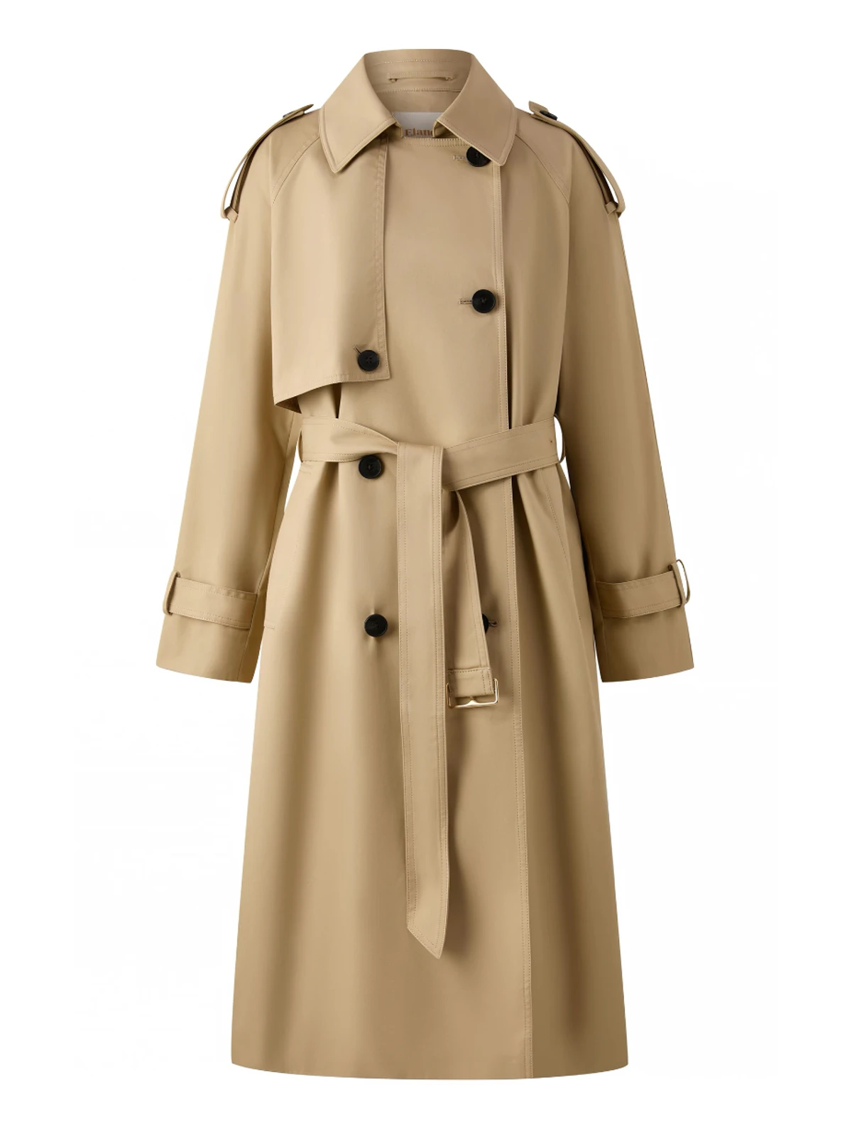 Classic Belted Double-Breasted Trench Coat
