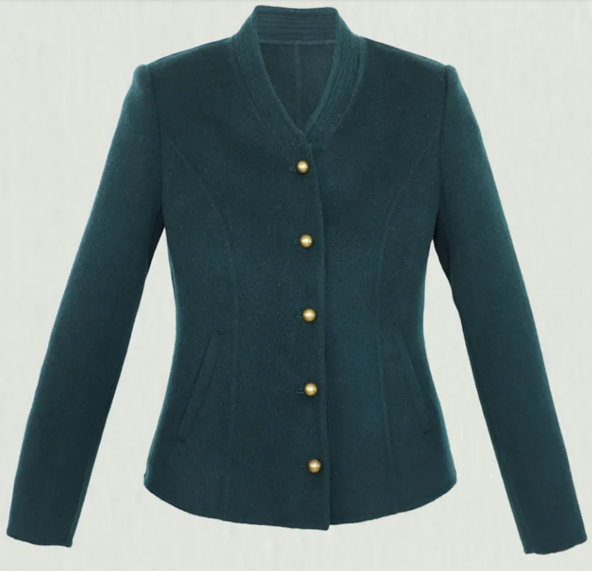 Double-Faced Camel Hair Button-Front Jacket