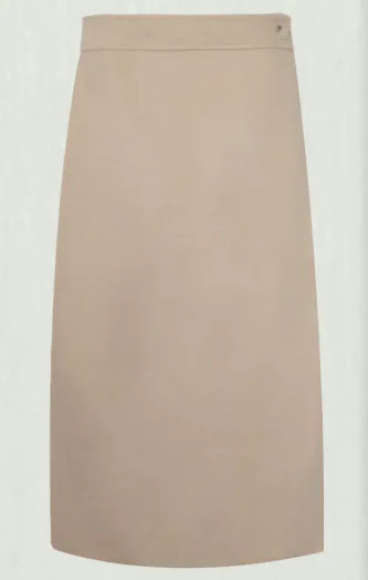 Double-Faced Wool Straight Skirt