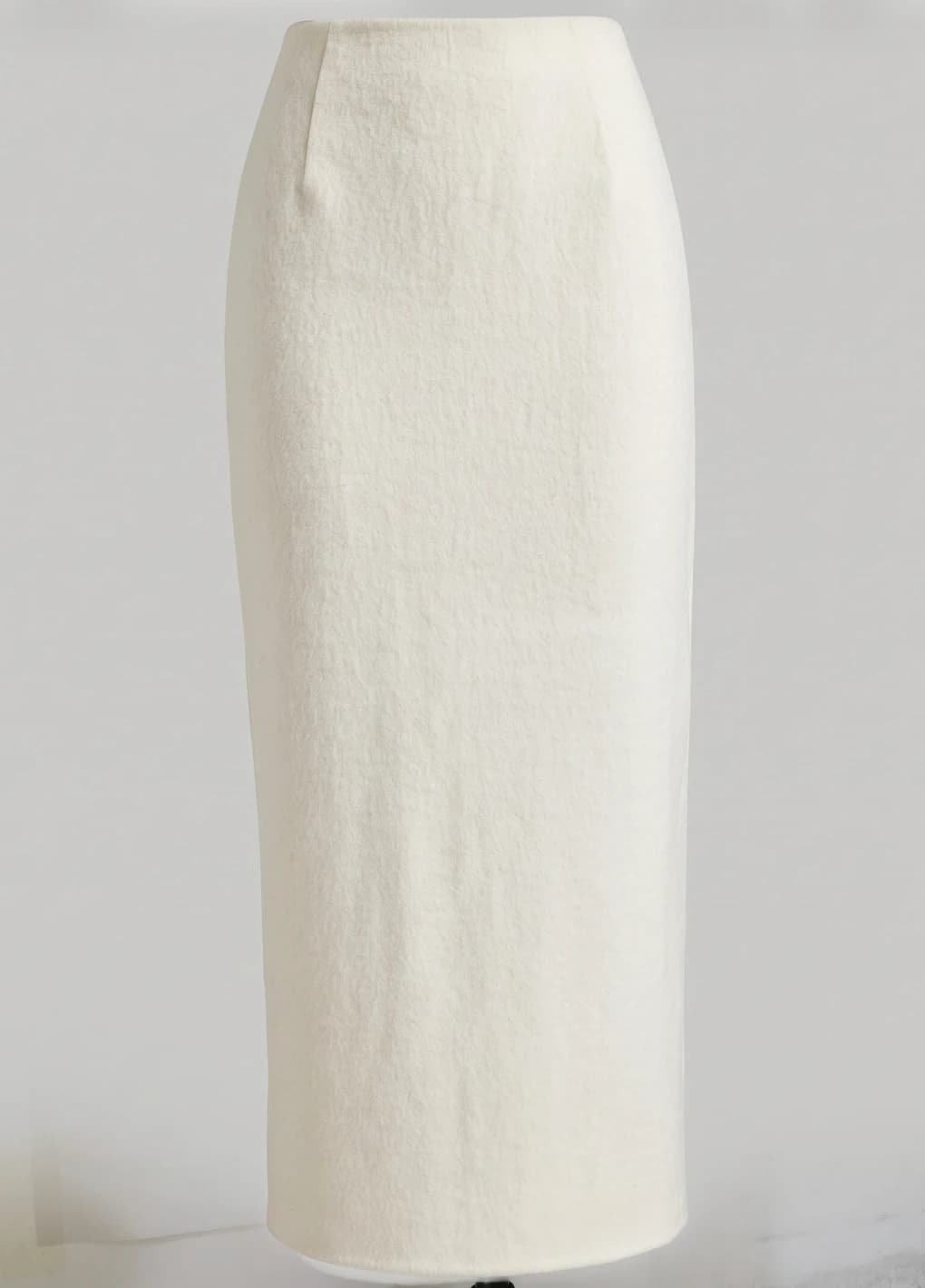 Heavyweight Double-Faced Wool Straight Skirt