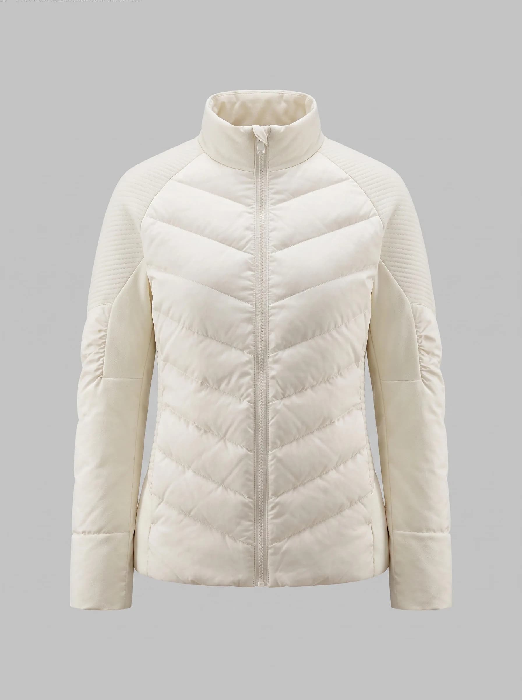 Chevron-Quilted Down Jacket