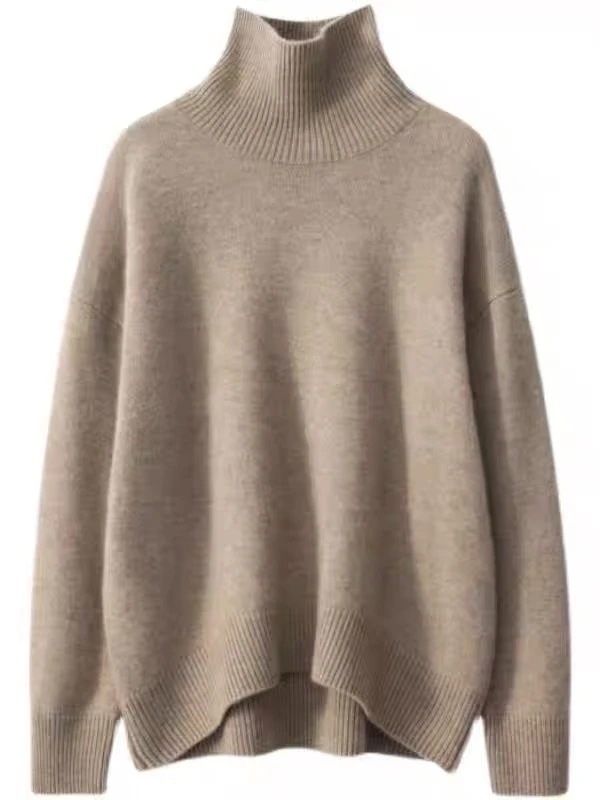 Fine-Gauge Cashmere Turtleneck Sweater
