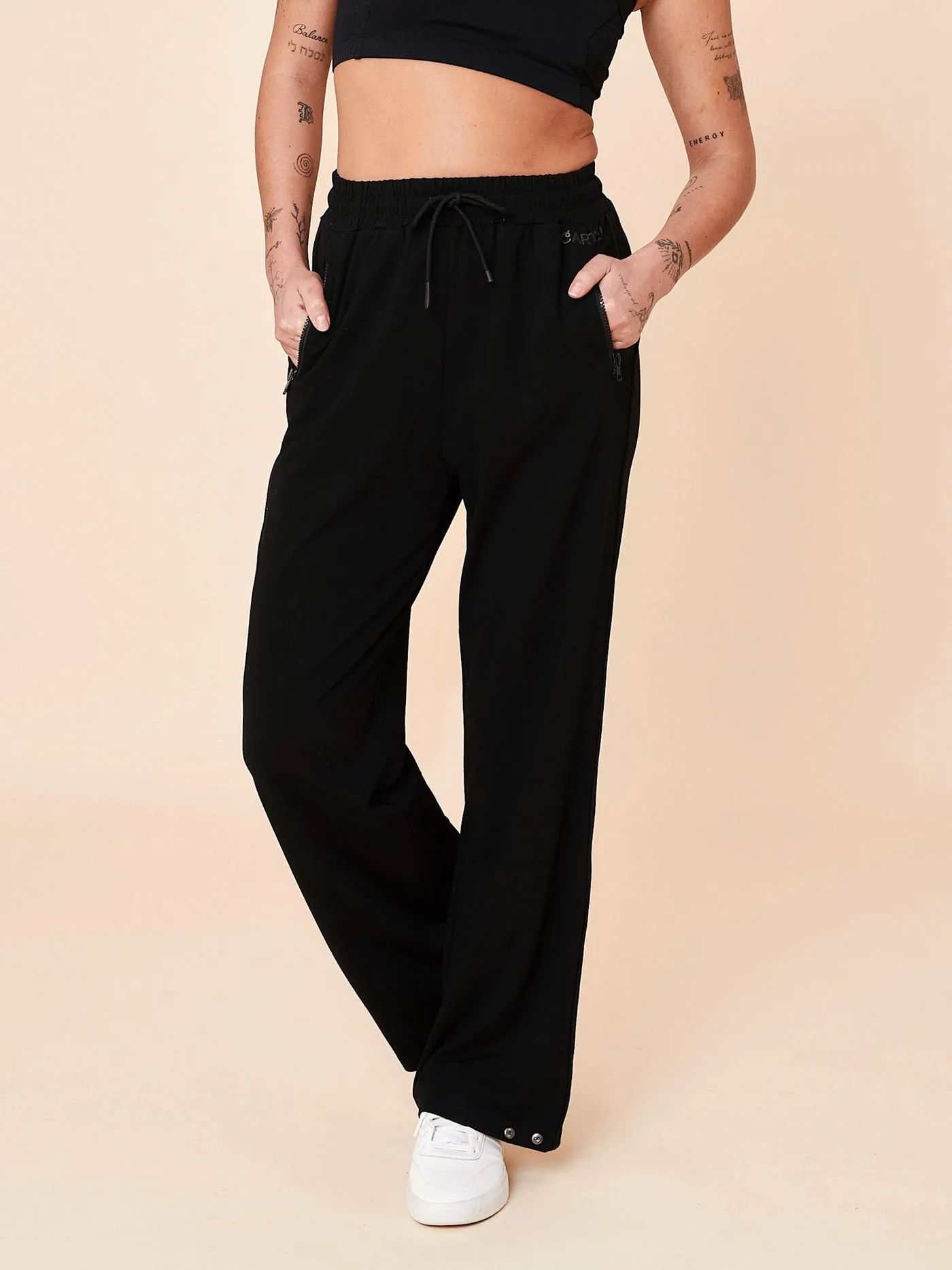 Wide-Leg Track Pants