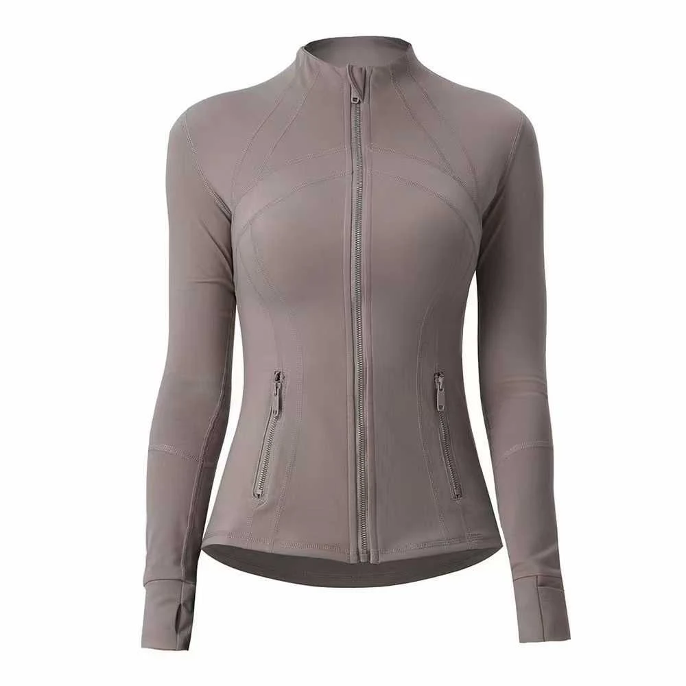 Sculpted-Seam Full-Zip Yoga Jacket