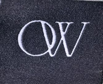 OW woven brand label