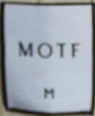 MOTF woven size and brand label