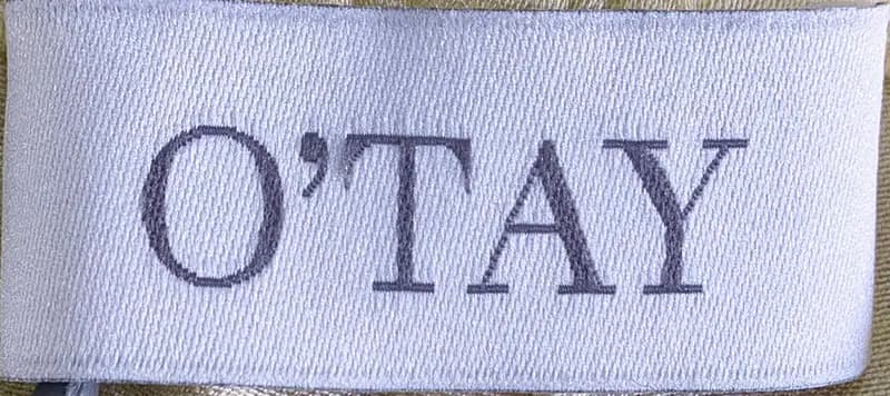 O'TAY woven brand label