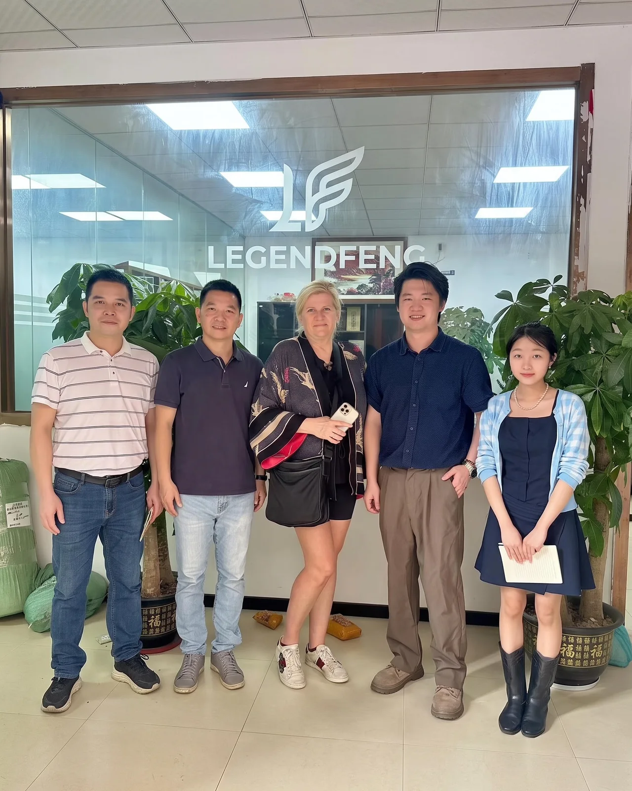 LGF team with an international client at the Guangzhou office